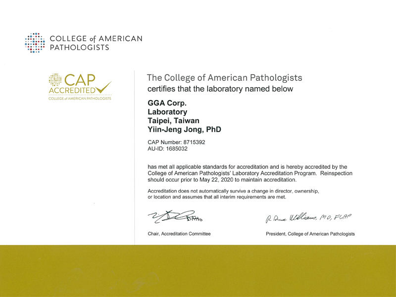 CAP, The College of American Pathologist